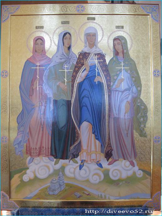 Икона святых Пузовских мучениц Евдокии, Дарии, Дарии и Марии: http://diveevo52.ru/